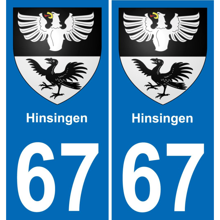 67 Hinsingen-aufkleber plakette ez stadt