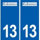 13 Cabannes logo ville autocollant plaque sticker
