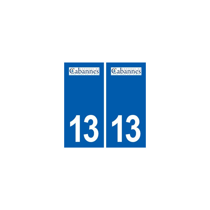 13 Cabannes logo ville autocollant plaque sticker