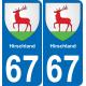 64 Pau autocollant sticker plaque immatriculation auto ville