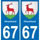 64 Pau autocollant sticker plaque immatriculation auto ville