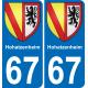 67 Hohatzenheim adesivo piastra di registrazione city