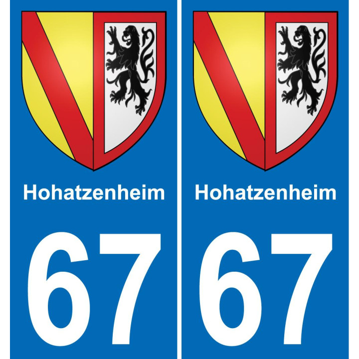 67 Hohatzenheim-aufkleber plakette ez stadt