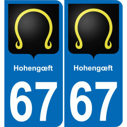 67 Hohengœft sticker plate registration city