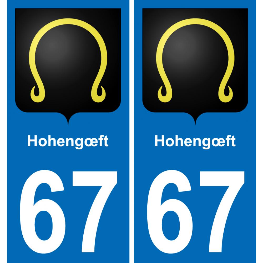 67 Hohengœft-aufkleber plakette ez stadt