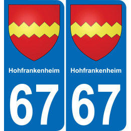 67 Hohfrankenheim-aufkleber plakette ez stadt