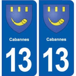 13 Cabannes blason ville autocollant plaque sticker