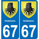 67 Holtzheim-aufkleber plakette ez stadt