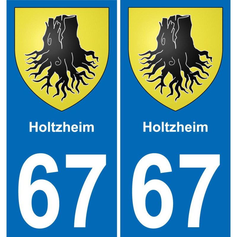 67 Holtzheim sticker plate registration city