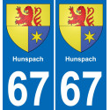 67 Hunspach -aufkleber plakette ez stadt