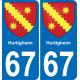 64 Pau autocollant sticker plaque immatriculation auto ville