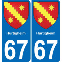 67 Hurtigheim-aufkleber plakette ez stadt