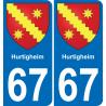 67 Hurtigheim-aufkleber plakette ez stadt