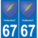 67 Huttendorf sticker plate registration city