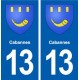 13 Cabannes blason ville autocollant plaque sticker