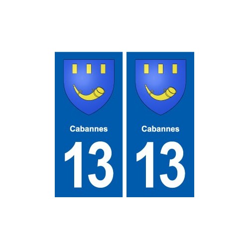 13 Cabannes blason ville autocollant plaque sticker