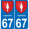 67 Ingenheim adesivo piastra di registrazione city