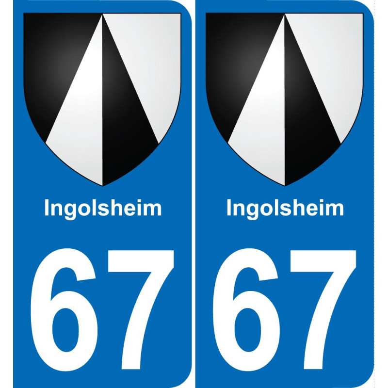 67 Ingolsheim-aufkleber plakette ez stadt