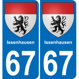 67 Issenhausen sticker plate registration city
