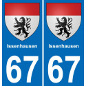 67 Issenhausen sticker plate registration city