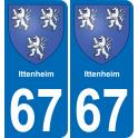 64 Pau autocollant sticker plaque immatriculation auto ville