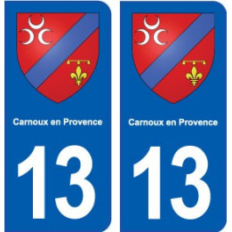 13 Carnoux en Provence blason ville autocollant plaque sticker