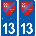 13 Carnoux en Provence blason ville autocollant plaque sticker