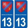 13 Carnoux en Provence blason ville autocollant plaque sticker