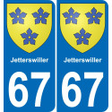 67 Jetterswiller sticker plate registration city