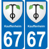 67 Kauffenheim-aufkleber plakette ez stadt