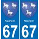 64 Pau autocollant sticker plaque immatriculation auto ville