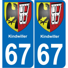 67 Kindwiller sticker plate registration city