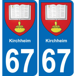 67 Kirchheim sticker plate registration city