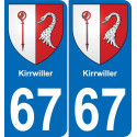 67 Kirrwiller-aufkleber plakette ez stadt