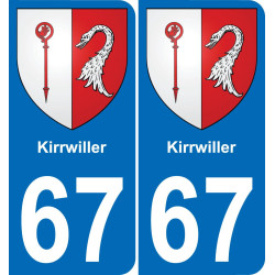 67 Kirrwiller-aufkleber plakette ez stadt