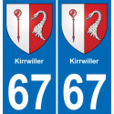 67 Kirrwiller-aufkleber plakette ez stadt