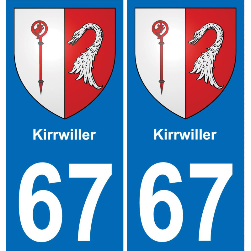 67 Kirrwiller-aufkleber plakette ez stadt