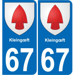 67 Kleingœft sticker plate registration city