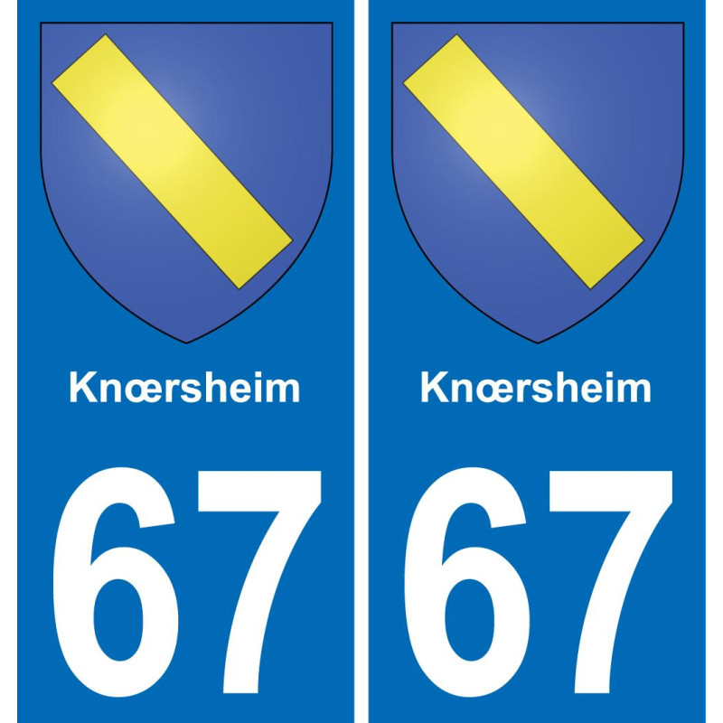 67 Knœrsheim adesivo piastra di registrazione city