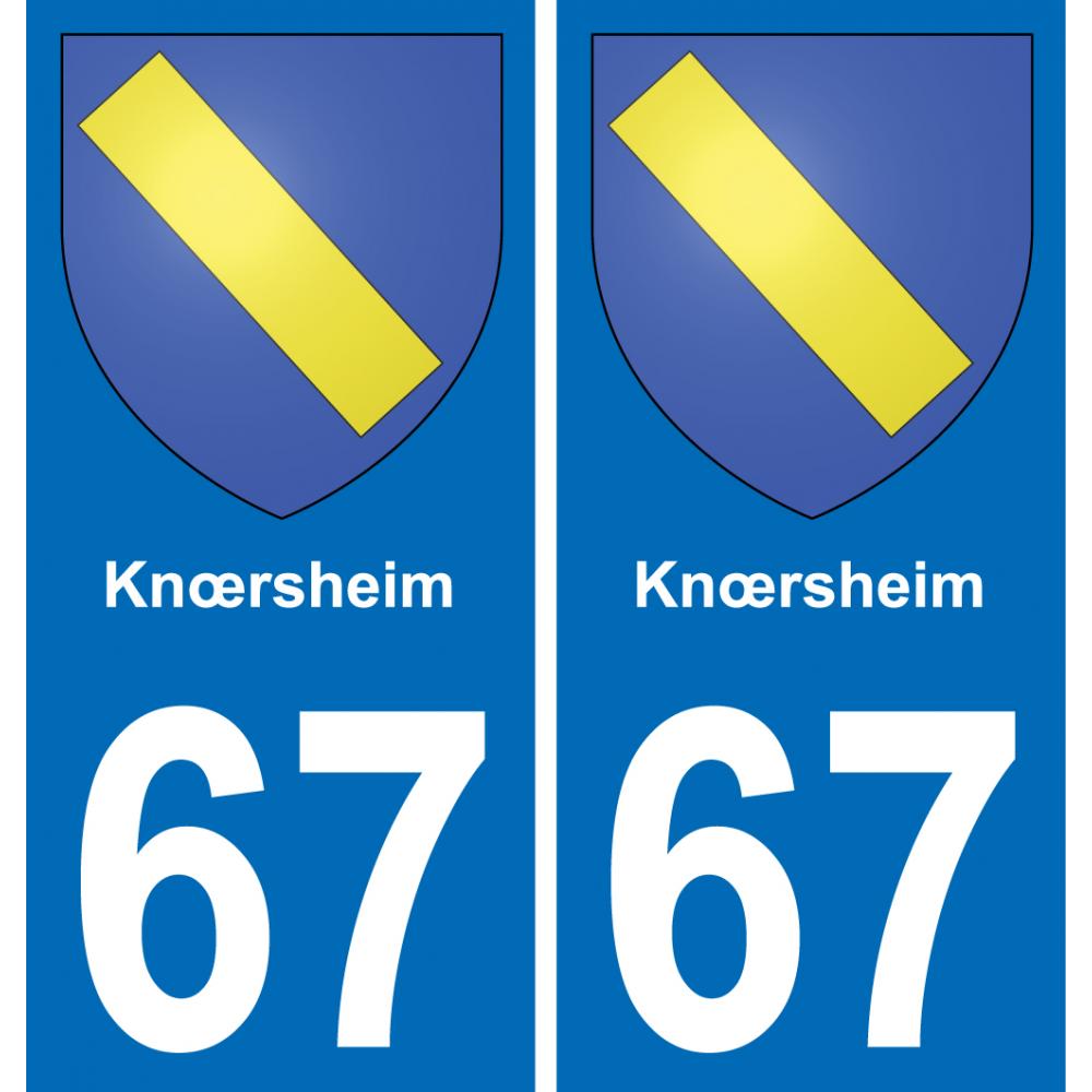 67 Knœrsheim-aufkleber plakette ez stadt