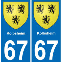 67 Kolbsheim-aufkleber plakette ez stadt