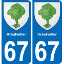 67 Krautwiller-aufkleber plakette ez stadt