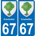 67 Krautwiller-aufkleber plakette ez stadt