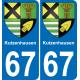64 Pau autocollant sticker plaque immatriculation auto ville