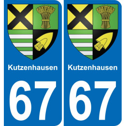 67 Kutzenhausen-aufkleber plakette ez stadt