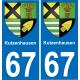 64 Pau autocollant sticker plaque immatriculation auto ville