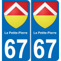 67 La Petite-Pierre sticker plate registration city