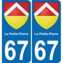 67 La Petite-Pierre placa etiqueta de registro de la ciudad