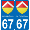 67 La Petite-Pierre sticker plate registration city