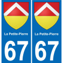 67 La Petite-Pierre sticker plate registration city